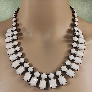 woman white nceklace